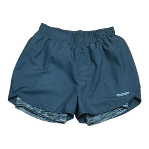 Hind Athletic Shorts Girls Large 14 16 Gray Black Lined Running Lightweight